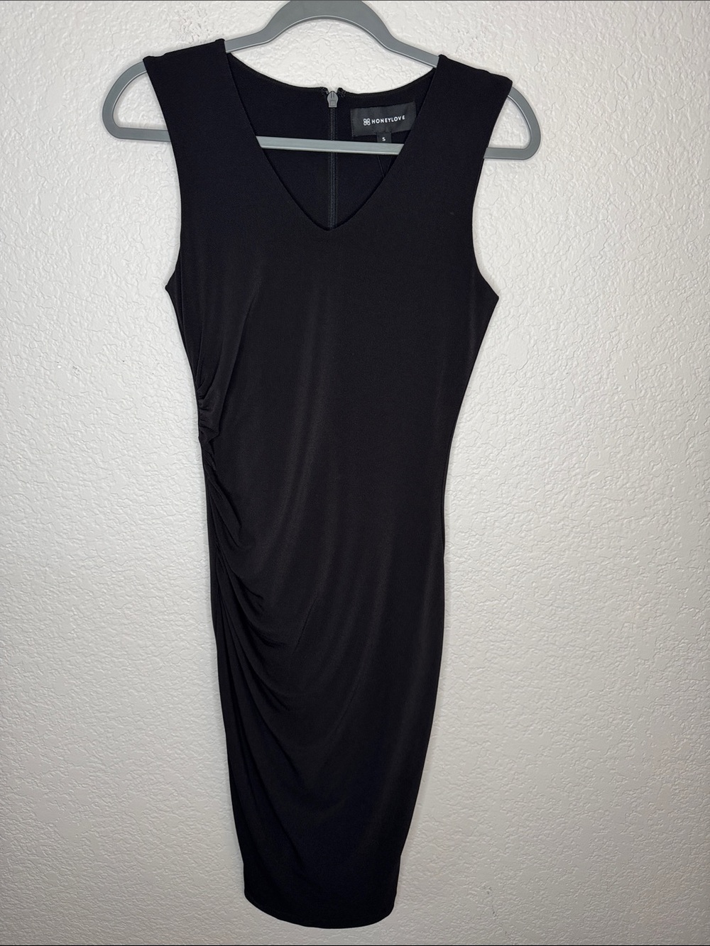 NWT Honeylove InnerPower Sleeveless Dress Size Small Black Bodycon Little Black - Picture 2 of 5